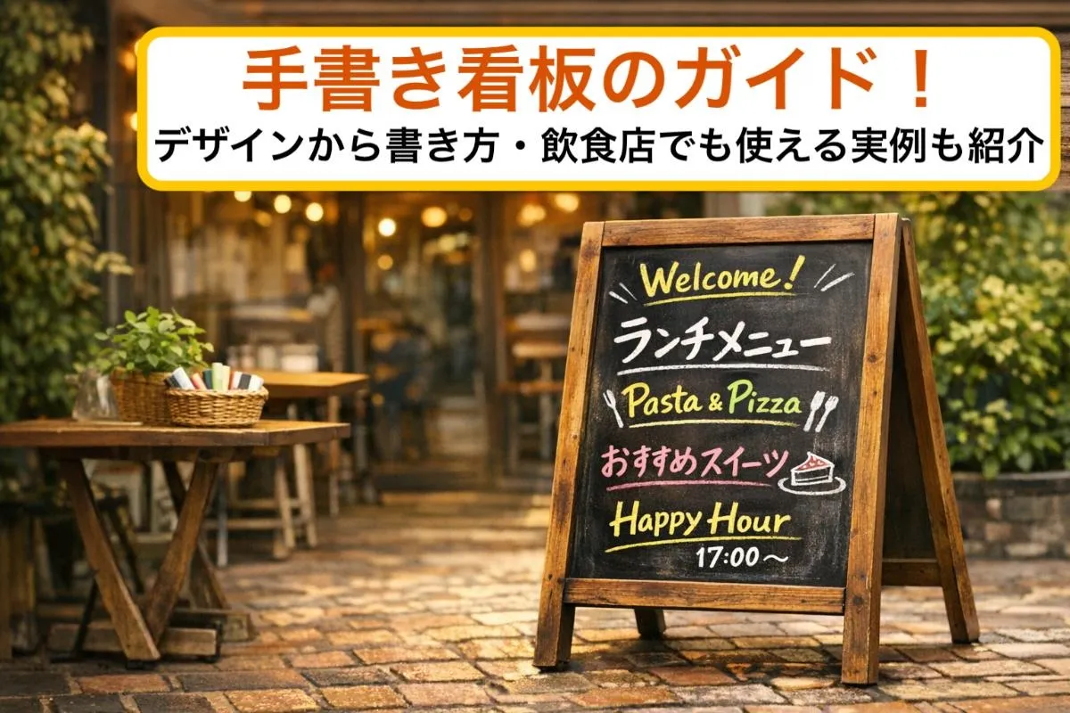 手書き看板のガイド!デザインから書き方・飲食店でも使える実例も紹介